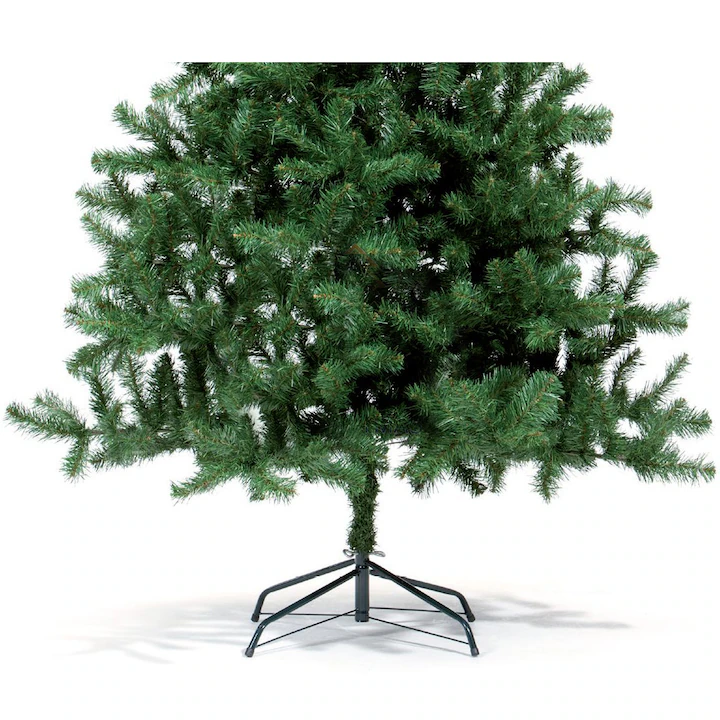 Brad Artificial de Craciun Christmas, 150cm, ramuri dese, PVC, suport metalic inclus