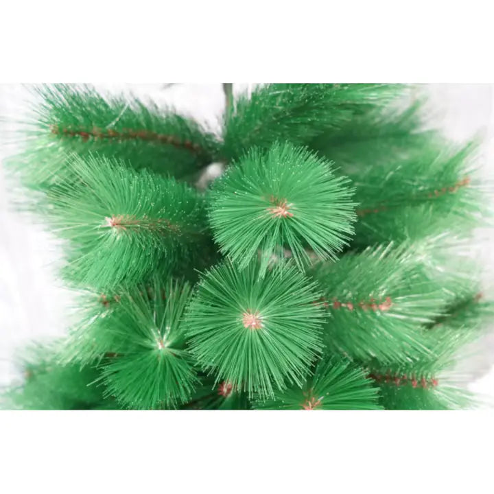Brad artificial de Craciun tip pin, aspect bogat, inaltime 180 cm, verde, suport metalic inclus