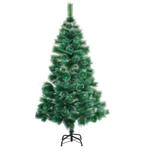Brad artificial de Craciun tip pin, aspect bogat, inaltime 180 cm, verde, suport metalic inclus