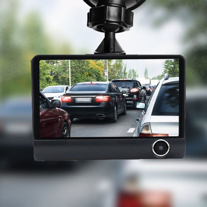 Camera Auto Tripla Fata, Interior, Spate, 4", Full HD, Design Tip Monitor, Negru
