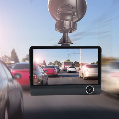 Camera Auto Tripla Fata, Interior, Spate, 4", Full HD, Design Tip Monitor, Negru