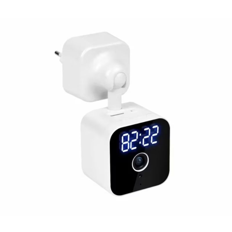 Camera spion cu afisare ceas Led, dispozitiv pentru spionaj, Full HD 1080P Si cu Rotire 360 grade