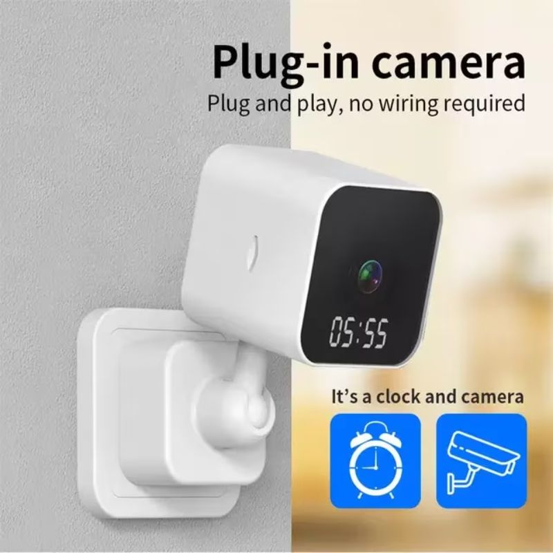 Camera spion cu afisare ceas Led, dispozitiv pentru spionaj, Full HD 1080P Si cu Rotire 360 grade