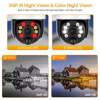 Camera de Supraveghere Cu panou solar, Jortan JT-8181XM, Wifi, IP66, Hd wireless, 3 MP, 1920 x 1080 pixeli, Senzor miscare, Night vision