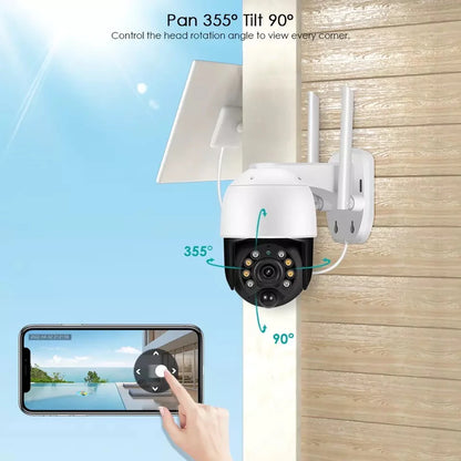 Camera de Supraveghere Cu panou solar, Jortan JT-8181XM, Wifi, IP66, Hd wireless, 3 MP, 1920 x 1080 pixeli, Senzor miscare, Night vision