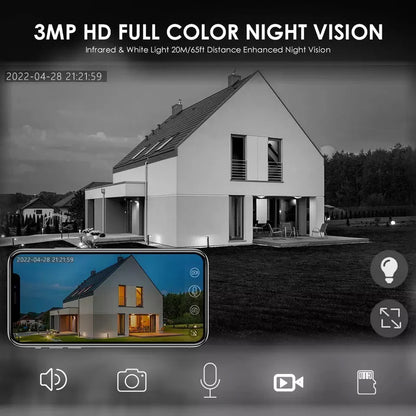 Camera de Supraveghere Cu panou solar, Jortan JT-8181XM, Wifi, IP66, Hd wireless, 3 MP, 1920 x 1080 pixeli, Senzor miscare, Night vision