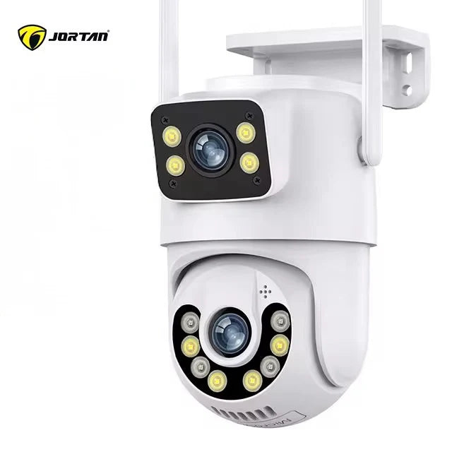 Camera Supraveghere 8K Jortan Duala Ultra HD 8MP, Vedere color noaptea, Rotire 360°, 10X Zoom, inteligenta de urmarire, IP66, Acoperire Panoramică