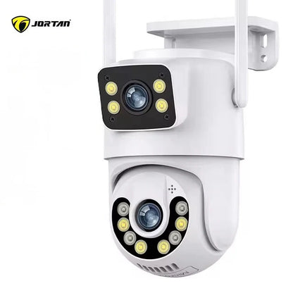 Camera Supraveghere 8K Jortan Duala Ultra HD 8MP, Vedere color noaptea, Rotire 360°, 10X Zoom, inteligenta de urmarire, IP66, Acoperire Panoramică