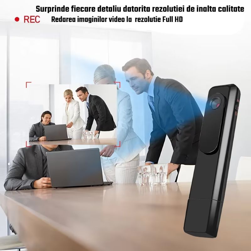 Mini Camera Spion Cu Reportofon, Lentila Fotosensibila, tehnologie super rezolution, Autonomie Ridicata, 8 ore