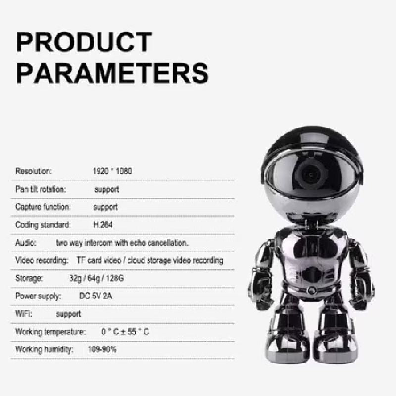 Camera de supraveghere Smart, Robot, Functie Baby Monitor, 360 grade, Full HD 1080P