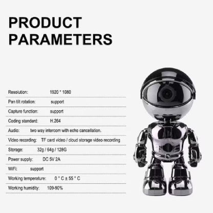 Camera de supraveghere Smart, Robot, Functie Baby Monitor, 360 grade, Full HD 1080P