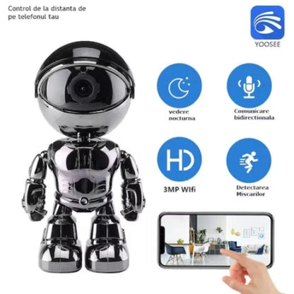 Camera de supraveghere Smart, Robot, Functie Baby Monitor, 360 grade, Full HD 1080P