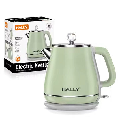 Ceainic Electronic de Apă HALEY, 2,5L, 1800W, Fierbător, Oțel Inoxidabil, Verde