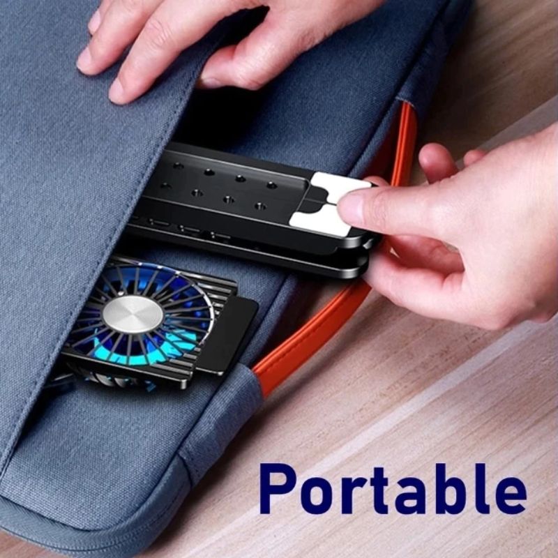 Cooler Laptop stand, cu 4 x ventilatoare 80mm polar, Iluminare RGB, 7 trepte de reglare a inaltimii