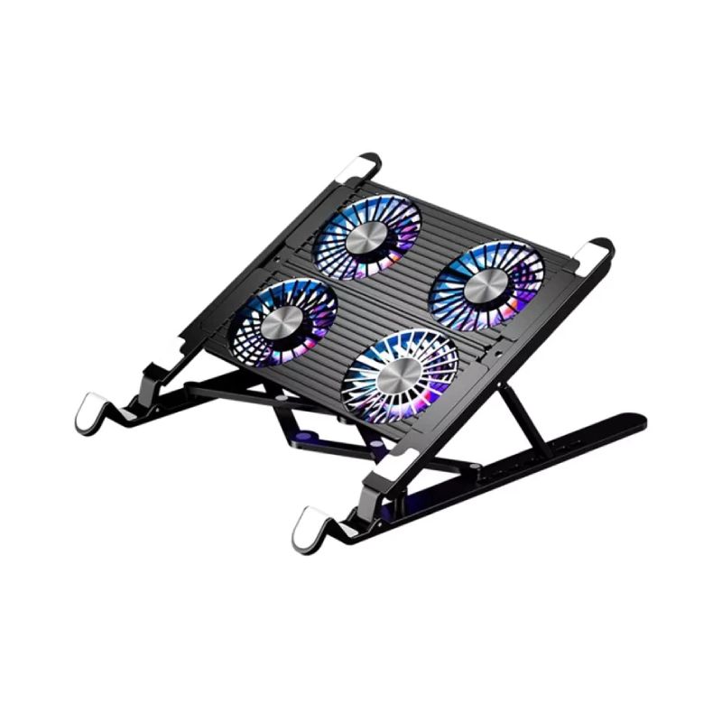 Cooler Laptop stand, cu 4 x ventilatoare 80mm polar, Iluminare RGB, 7 trepte de reglare a inaltimii