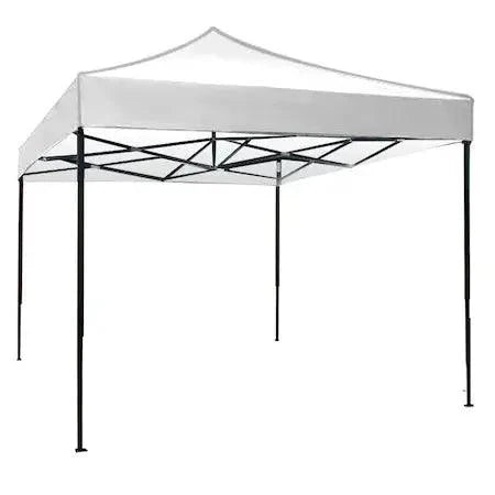 Cort Pavilion 3x3m Pliabil, Cadru Metalic, pentru Curte, Grădină și Evenimente, Alb