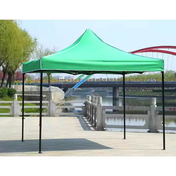 Cort Pavilion 3x3m Pliabil, Cadru Metalic, pentru Curte, Grădină și Evenimente, Verde