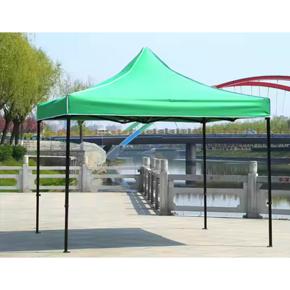 Cort Pavilion 3x3m Pliabil, Cadru Metalic, pentru Curte, Grădină și Evenimente, Verde