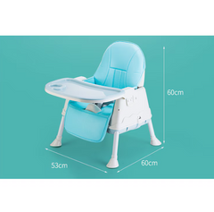 Scaun de masa Transformabil, At Performance, 6 in 1, pentru bebelusi si copii, cu roti, husa detasabila, Albastru - Imagine 5