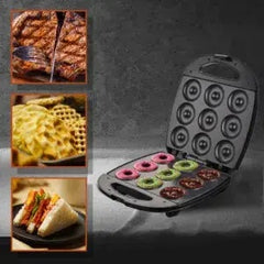Mini Waffle Maker profesional din oțel inoxidabil, cu plăci antiaderente și design compact – Model HALEY HY-1042 - Imagine 4
