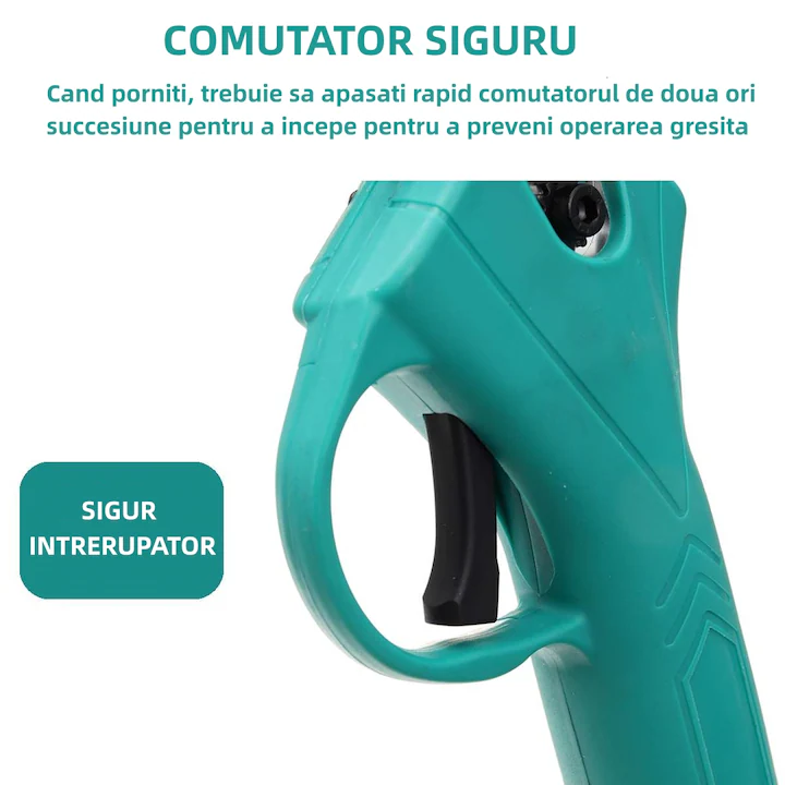 Foarfecă electrică profesională cu 2 acumulatori 36V, 5000 mAh, lame din oțel pentru vie, pomi și crengi groase