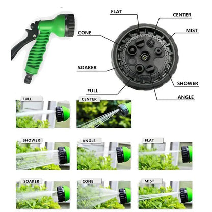 Furtun extensibil 15 m gradina cu pistol multifunctional