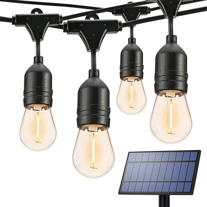 Ghirlanda Luminoasa solara Lumina Alb cald, 30M, Interconectabila, 4 Moduri de Iluminare, Becuri LED, Telecomanda inclusa, Rezistenta la Apa Autonomie Mare