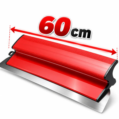 Gletieră Profesională pentru Aplicat și Nivelat Glet, 60 cm, Lamă Flexibilă din Oțel Inoxidabil, Mâner Ergonomic Antiderapant, pentru Finisarea Pereților și Tavanelor