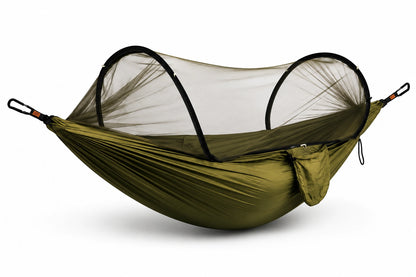 Hamac Suspendat cu Plasă de Protecție împotriva Insectelor 260x140cm Pat Portabil pentru Camping, Drumeții, Pescuit și Relaxare în Natură