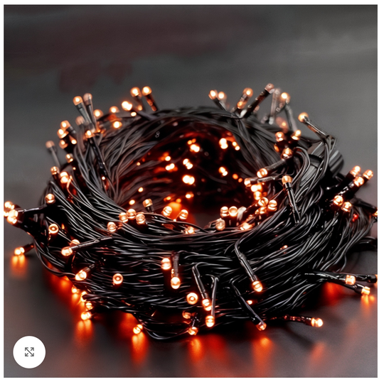 Instalatie LED Craciun 12m, 200 Led-uri, lumina rosie utilizare interior si exterior