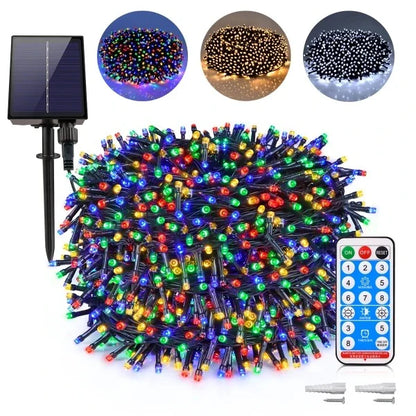 Instalatie Solara Craciun 10M, LED cu iluminare RGB