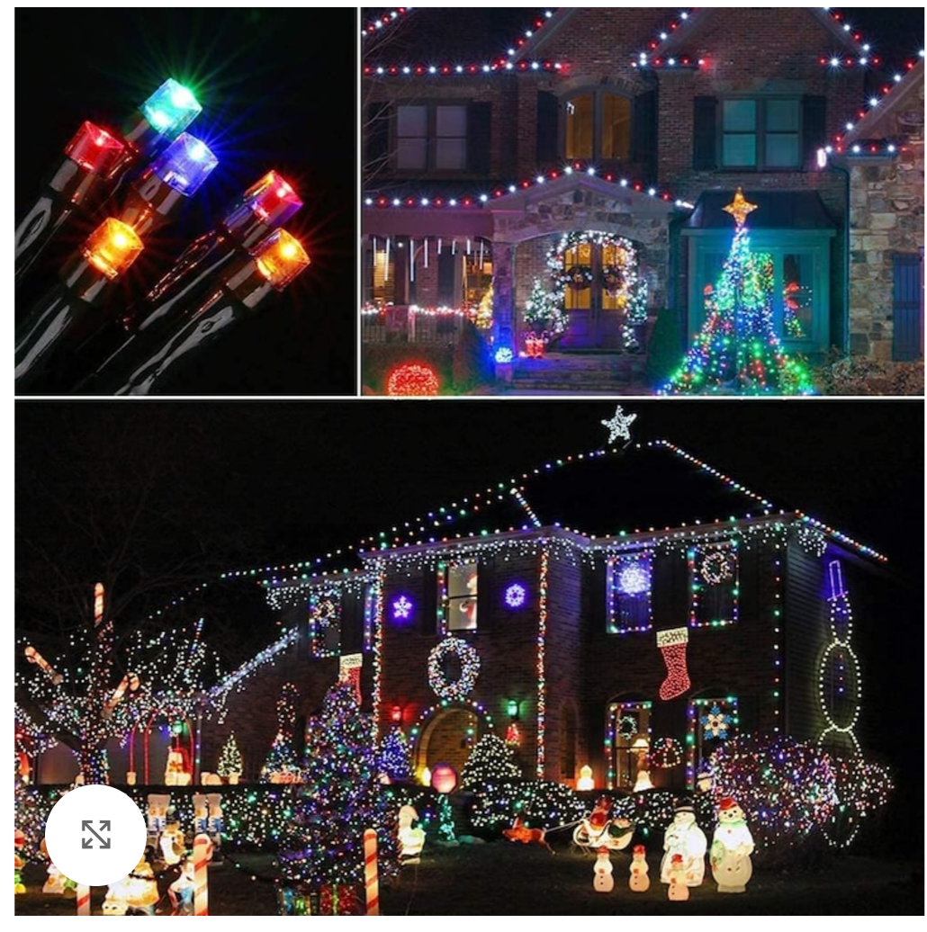 instalatie LED de Craciun, rola 50m, 400 Led-uri diverse culori, interior, exterior