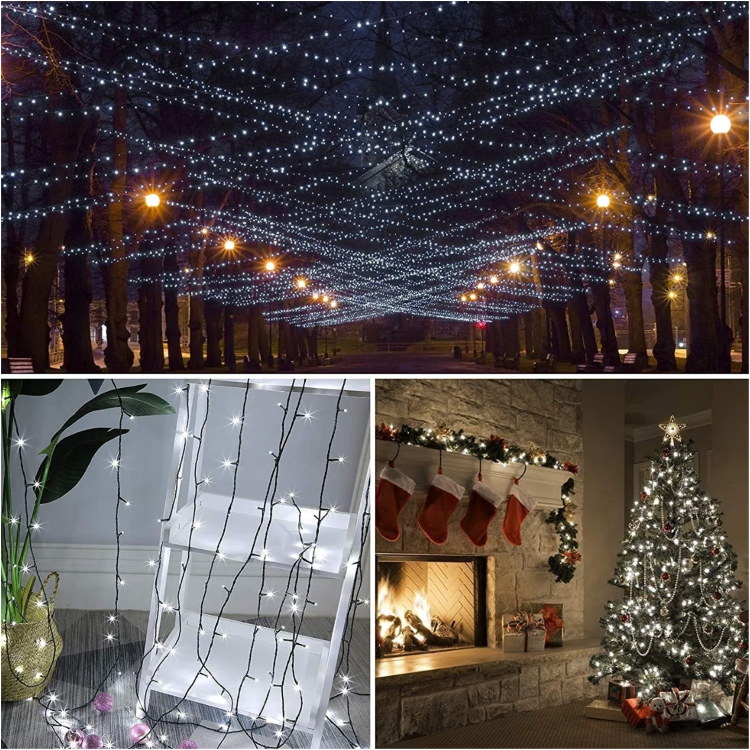 Instalatie Led Rola 150m, 750 LED Lumina Alb Rece, Decorativa pentru Interior și Exterior Protectie la Apa
