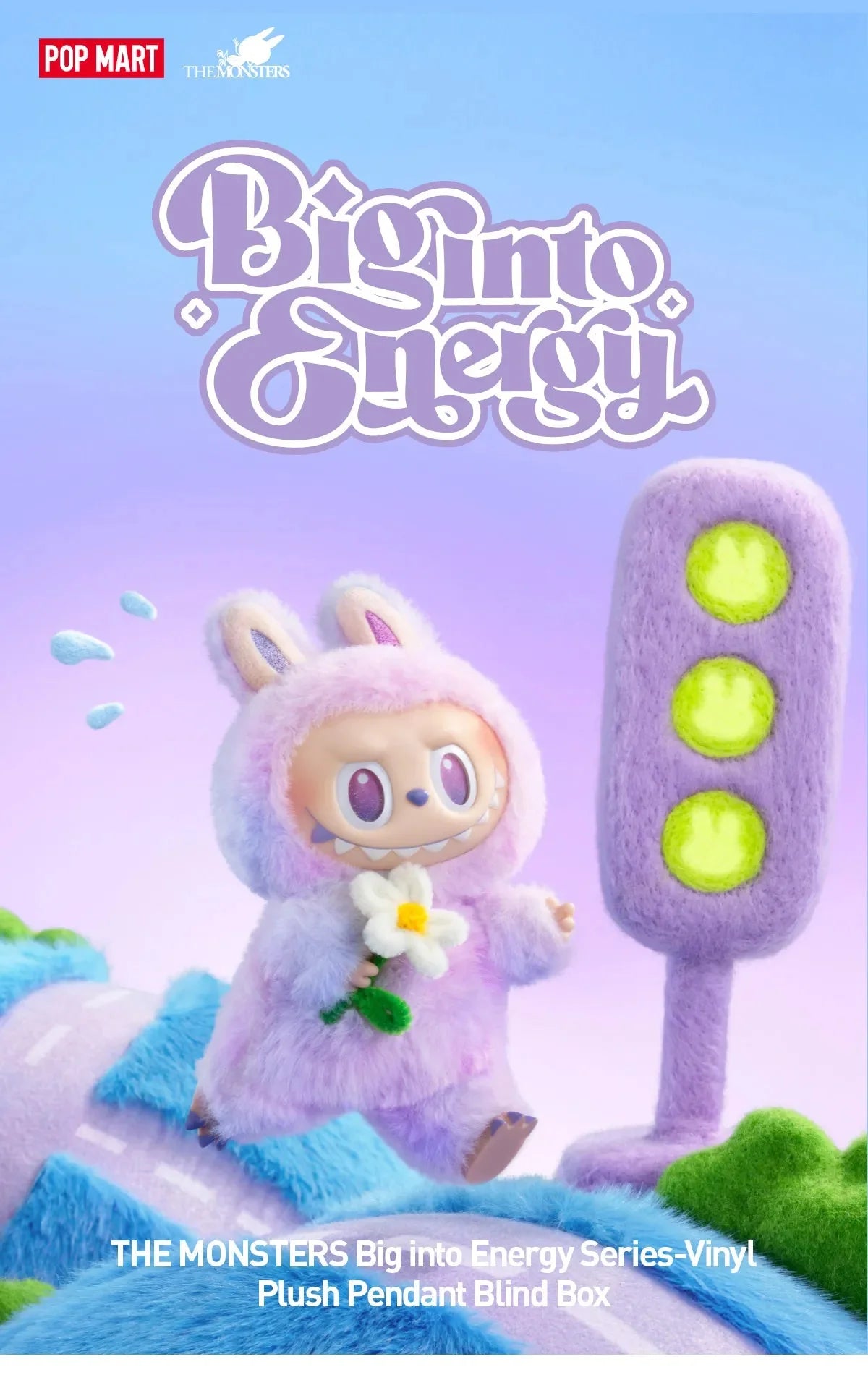 Jucarie din plus Labubu, sezon 3, Seria, Big into Energy, Blind box, 16 cm, cutie surpriză