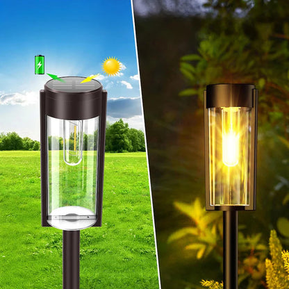 Felinar Solar LED pentru Gradina, Curte, Alee, Drum - 55 cm, Lumina Calda, IP65, Oferta 2+2 GRATIS