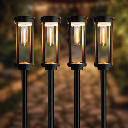 Felinar Solar LED pentru Gradina, Curte, Alee, Drum - 55 cm, Lumina Calda, IP65, Oferta 2+2 GRATIS