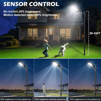 Lampa Solara LED 500W, Jortan,corp iluminat, cu incarcare solara, panou fotovoltaic, suport metalic, telecomanda