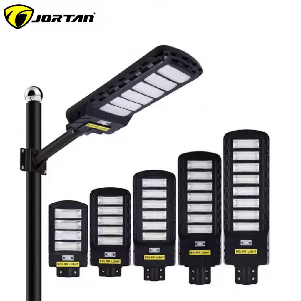 Lampa Solara LED 600W, Jortan,corp iluminat, cu incarcare solara, panou fotovoltaic, suport metalic, telecomanda