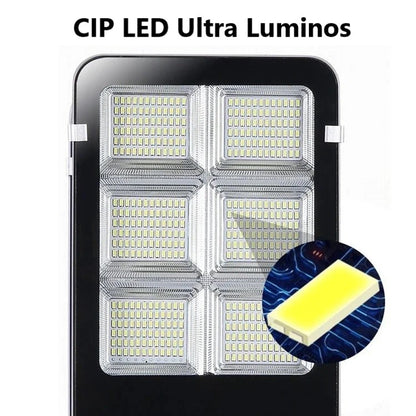 Lampa solara Stradala 300W, Jortan Cip LED Ultra Luminos 8500 Lumeni, Senzor de Lumina, Cu Panou Solar separat Telecomanda Lumina rece, Stalp metalic inclus, Autonomie 14 Ore, Protectie IP66 Rezistenta la apa