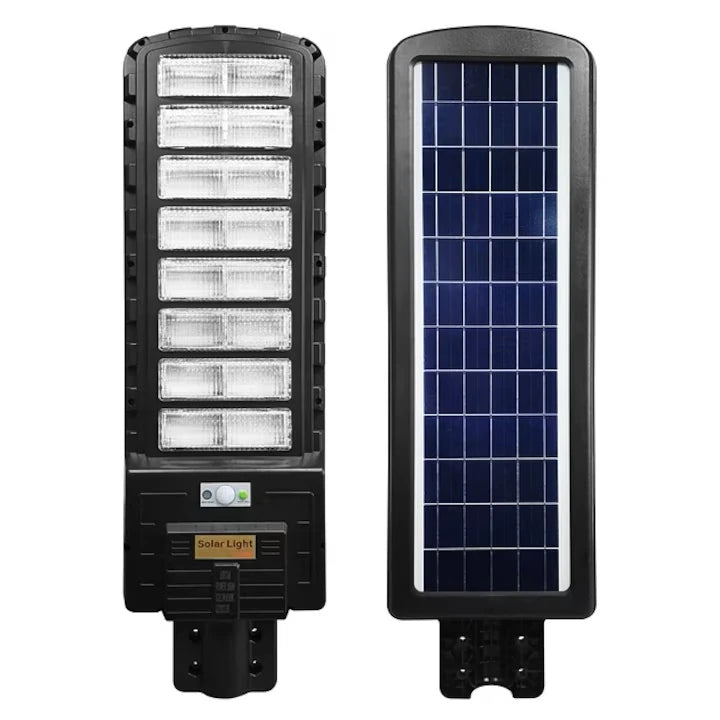 Lampa Solara Stradala 800W Jortan Pro Light LED Super Luminos 13.000 Lumeni, Autonomie 15 ore Programare inteligent din telecomanda, Stalp metalic inclus