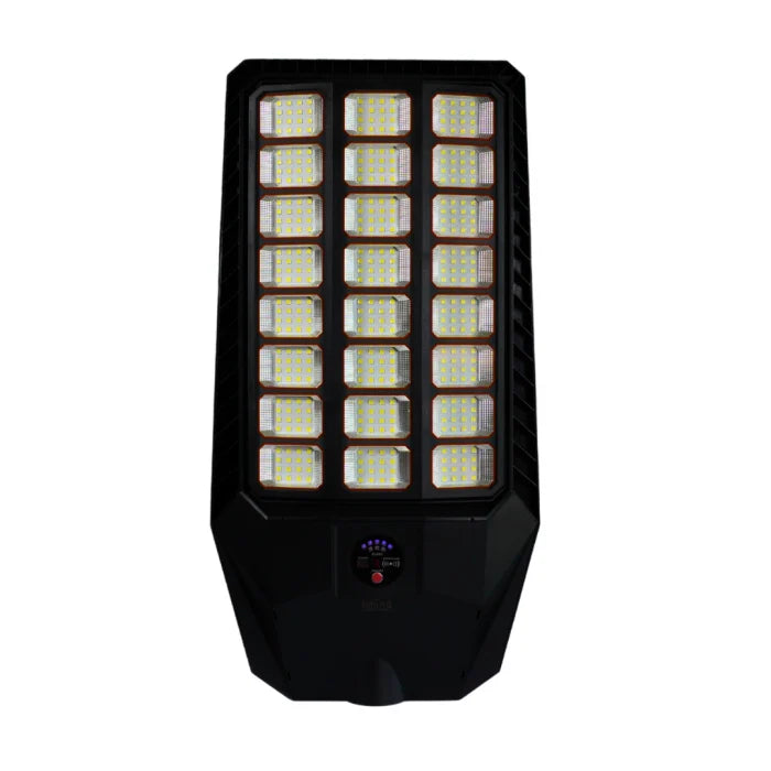 Lampa Solara Stradala Innova Helio PRO 1000W, LED, 15.000 Lumeni, Telecomanda, Senzor prin Inductie, Autonomie 13 ore, Stalp metalic inclus, Multiple functii de programare
