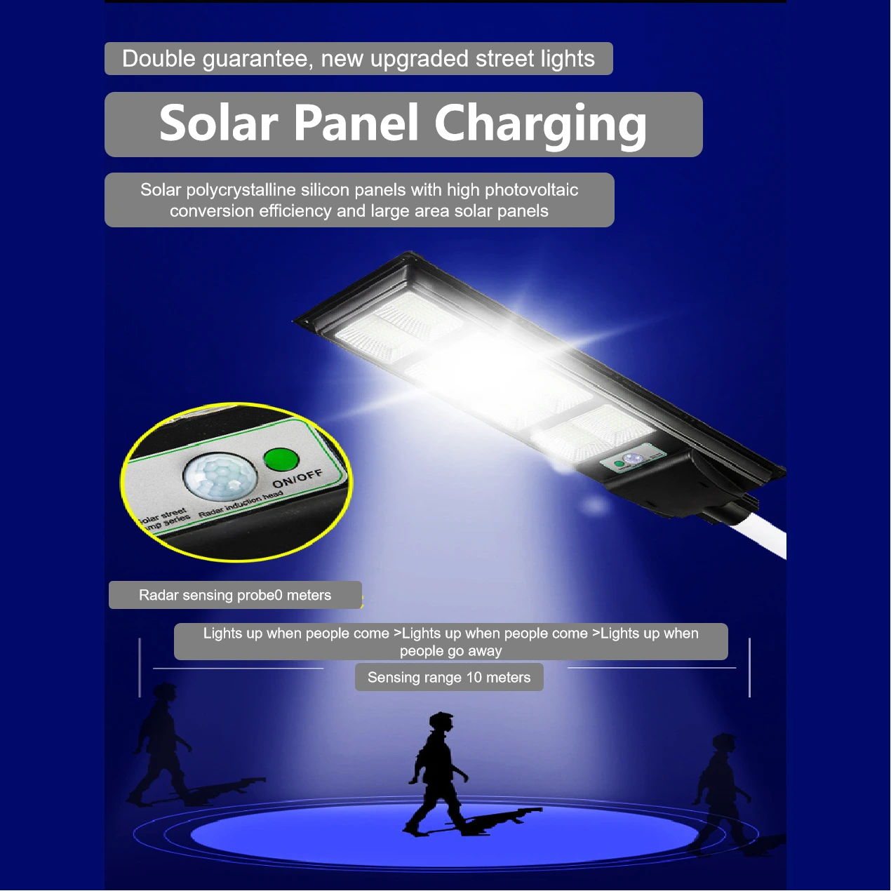 Lampa Solara Stradala LED 200W, 6500 Lumeni tehnologie LED Ultra Light, Telecomanda, Suport Metalic inclus Autonomie până la 12 Ore, Panou Solar cu Încărcare Rapidă, Protecție IP66