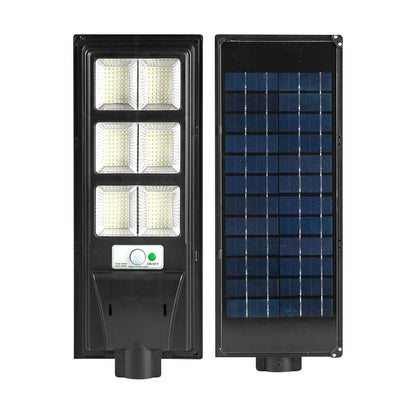 Lampa Solara Stradala LED 500W, 9500 Lumeni tehnologie LED Ultra Light, Senzor de miscare, Telecomanda, Suport Metalic inclus Autonomie până la 12 Ore, Panou Solar cu Încărcare Rapidă, Protecție IP66