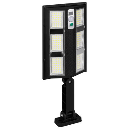 Lampă Solară Stradală LED Exterior 200W, 2000 Lumeni, Senzor de Mișcare cu Telecomandă, 230 LED Next Gen, Autonomie până la 8 Ore, Panou Solar cu Încărcare Rapidă, Protecție IP66