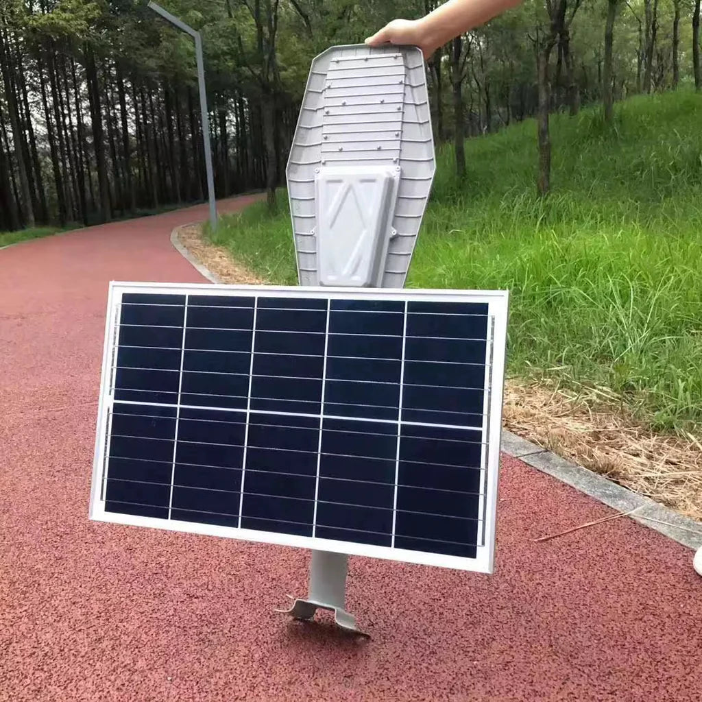 Lampa solara stradala LED, JORTAN, 600W, IP 66, Suport metalic inclus,Telecomanda de control cu panou fotovoltaic orientabil inclus