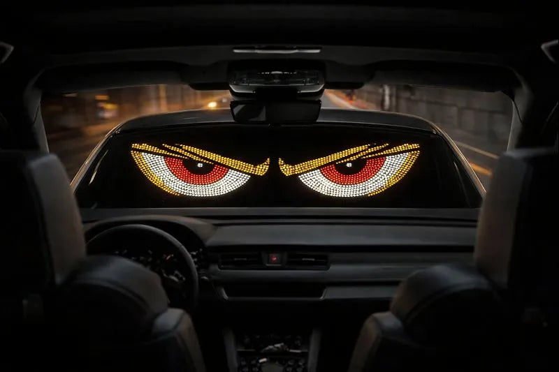Lumini LED Auto Devil Eyes USB Ochi Demon pentru Mașină, Design Agresiv, Tuning Exterior -Interior