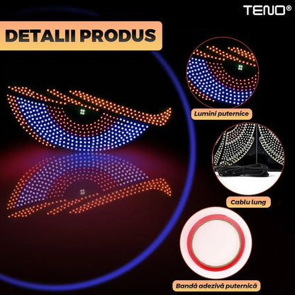 Lumini LED Auto Devil Eyes USB Ochi Demon pentru Mașină, Design Agresiv, Tuning Exterior -Interior