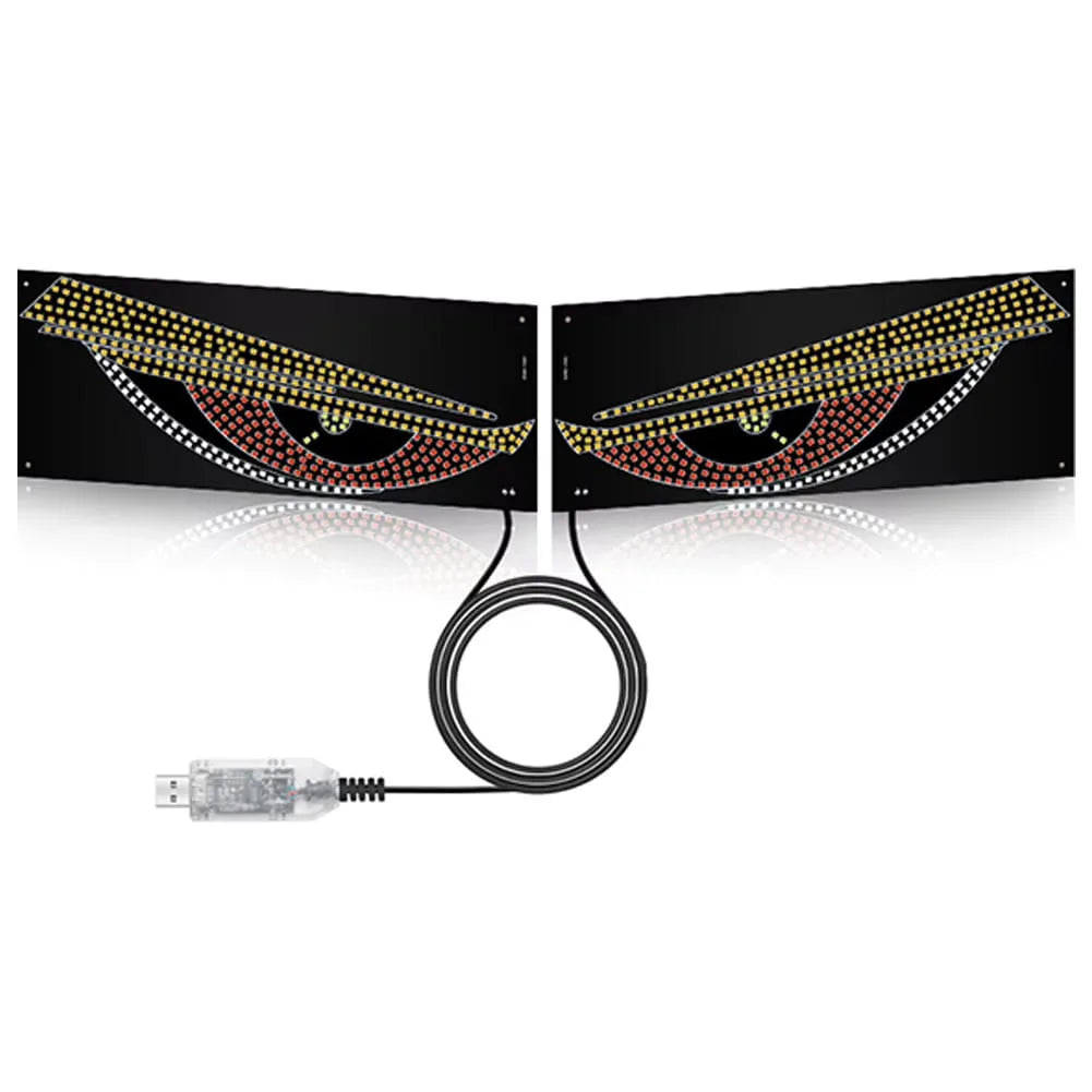 Lumini LED Auto Devil Eyes USB Ochi Demon pentru Mașină, Design Agresiv, Tuning Exterior -Interior