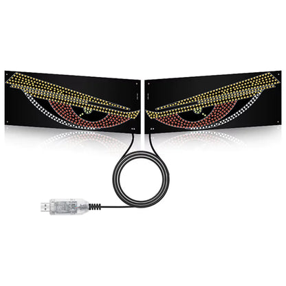 Lumini LED Auto Devil Eyes USB Ochi Demon pentru Mașină, Design Agresiv, Tuning Exterior -Interior