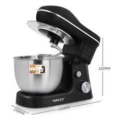 Mixer de Inalta Performanta HALEY HY-2409: Putere de 1200W, Bol Generos din Inox de 7L, 6 Trepte de Viteza cu Functie Pulse, Design Elegant Negru si Inox - Imagine 3